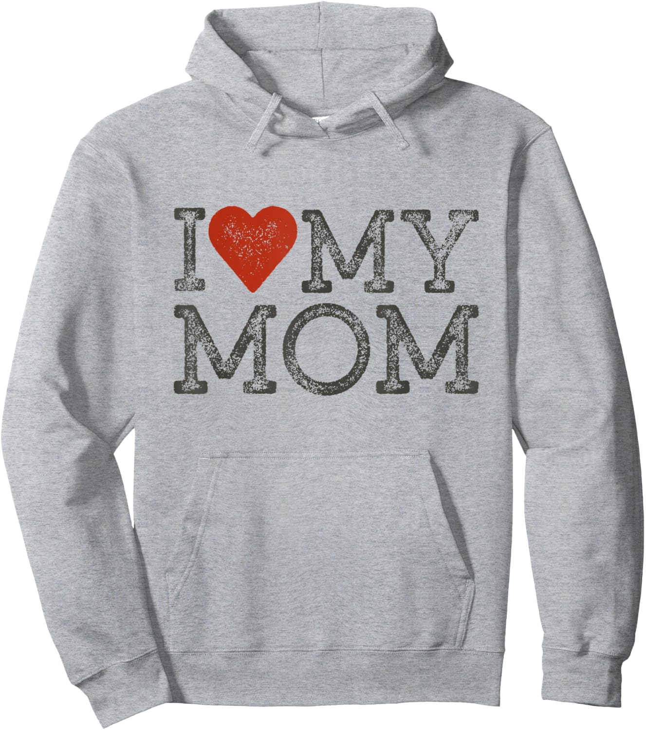 I Love My Mom Mothers Day I Heart My Mom Hoodie - Hoodie | Ash