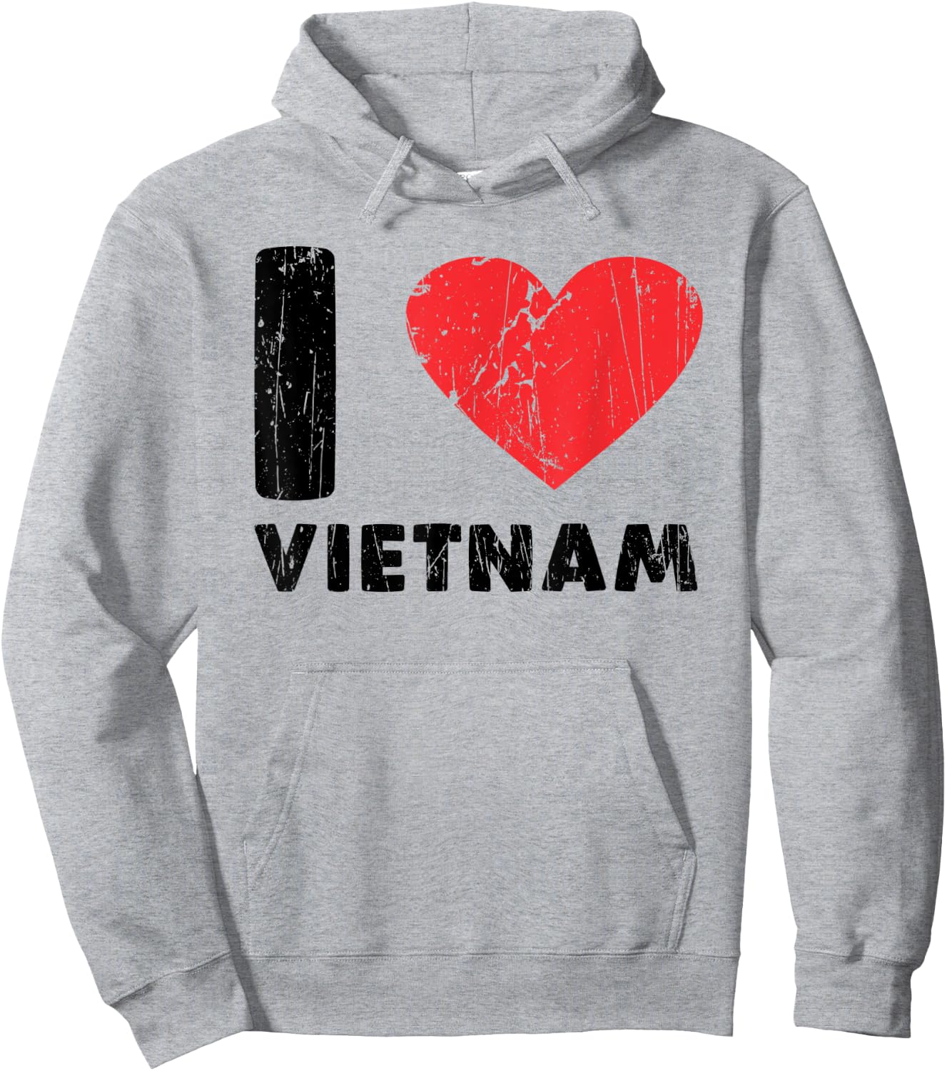 I Love Vietnam I Heart Vietnam Family Travel Vietnam Flag Hoodie - Hoodie | Ash