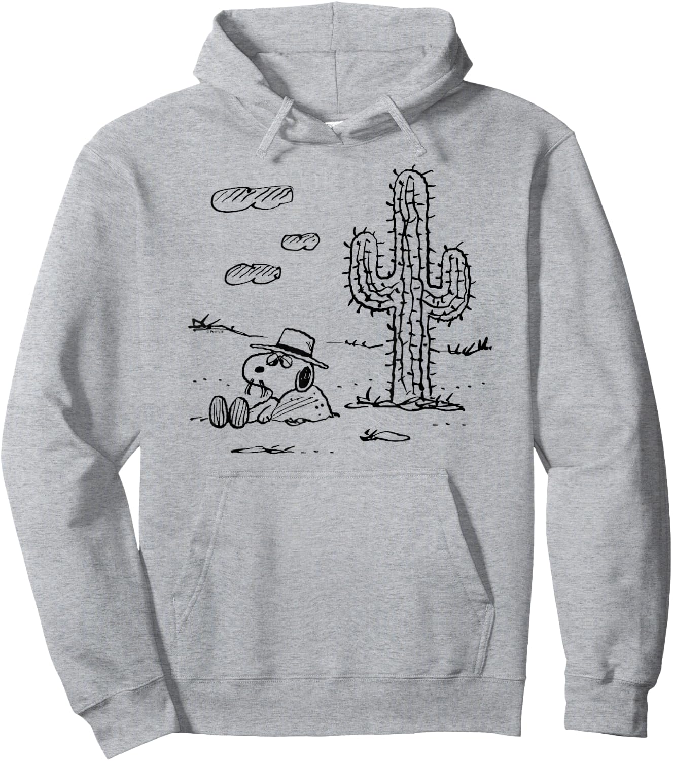 Peanuts - Spike with Cactus Hoodie - Hoodie | Ash
