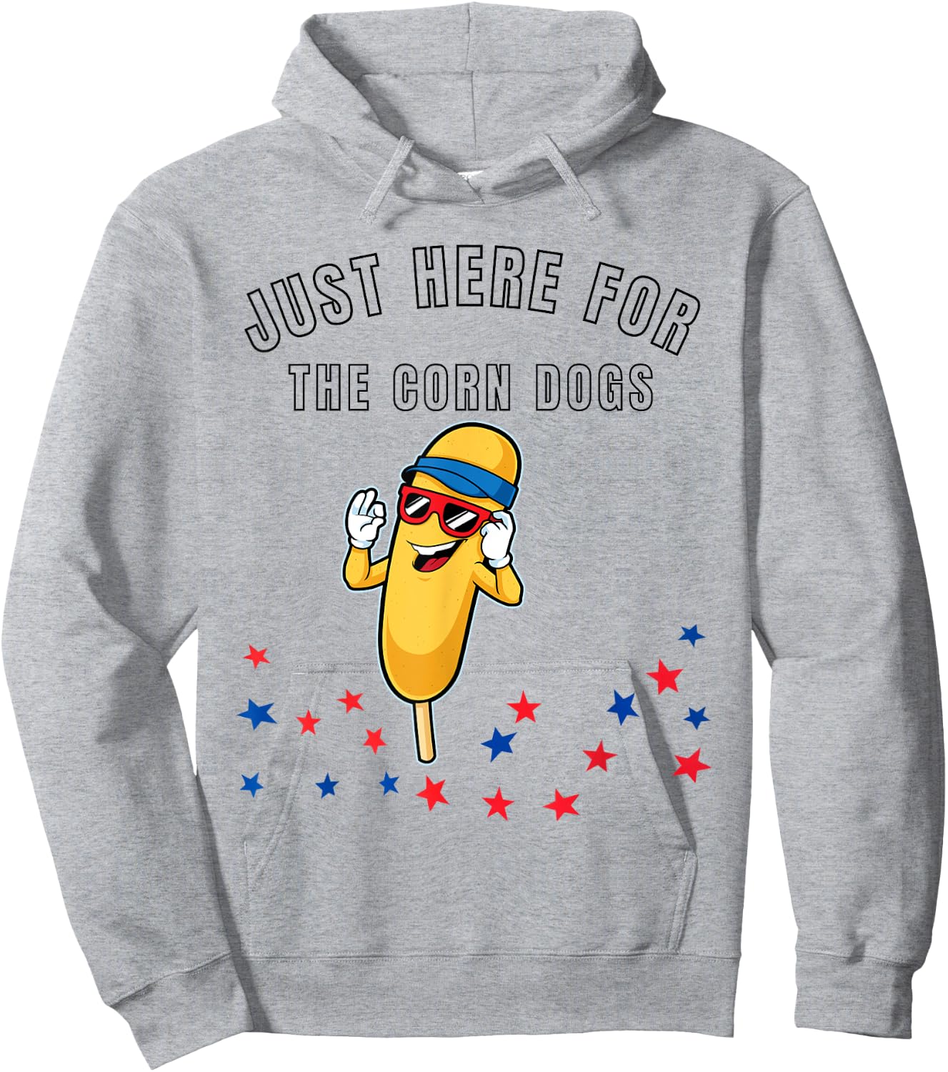 Corn dog lover Corndog state fair Just here for the corndogs Hoodie - Hoodie | Ash