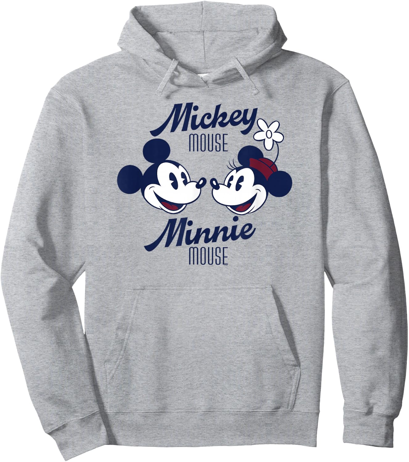 Disney Mickey Mouse and Minnie Mouse Together Retro Vintage Small Hoodie - Hoodie | Ash