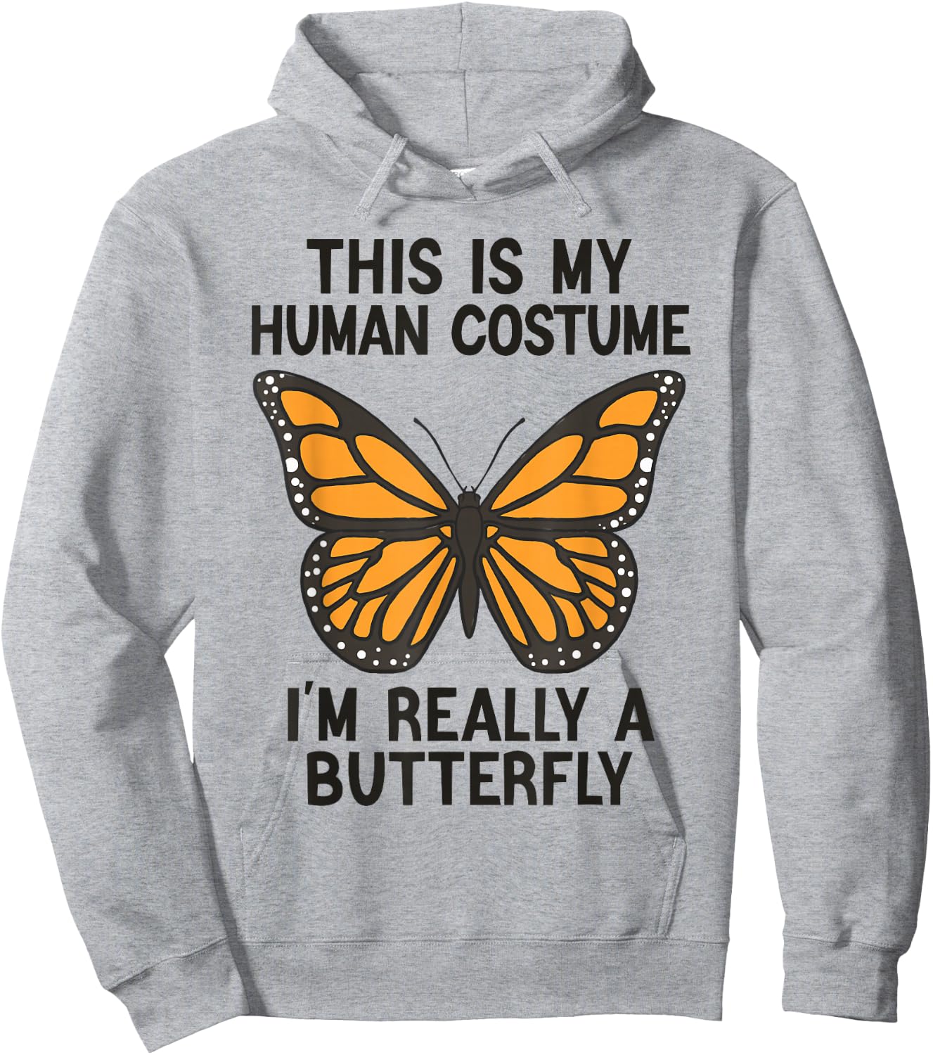 Simple Halloween Costumes Women - Funny Butterfly Hoodie - Hoodie | Ash