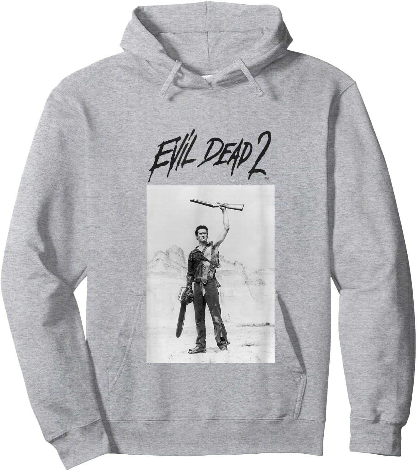Evil Dead 2 Black Text Logo Hoodie - Hoodie | Ash