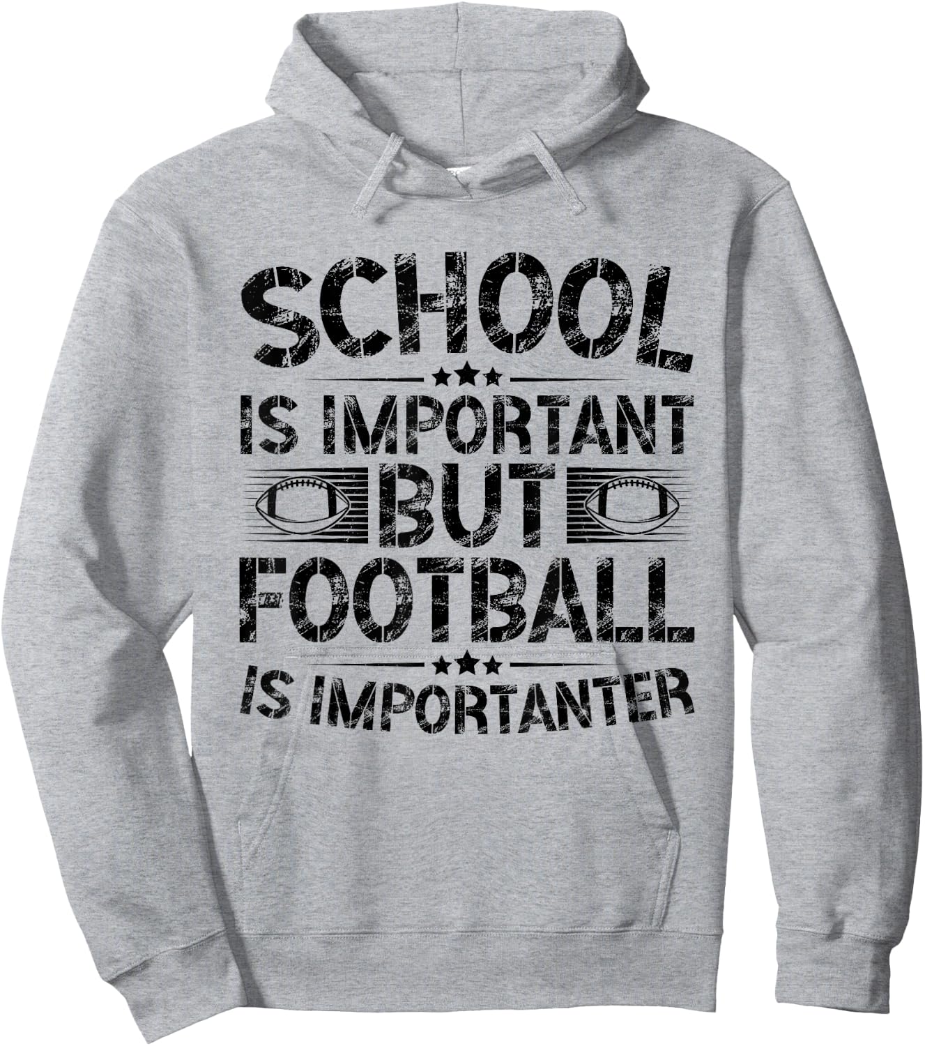 School Is Important But Football Is Importanter Football Hoodie - Hoodie | Ash