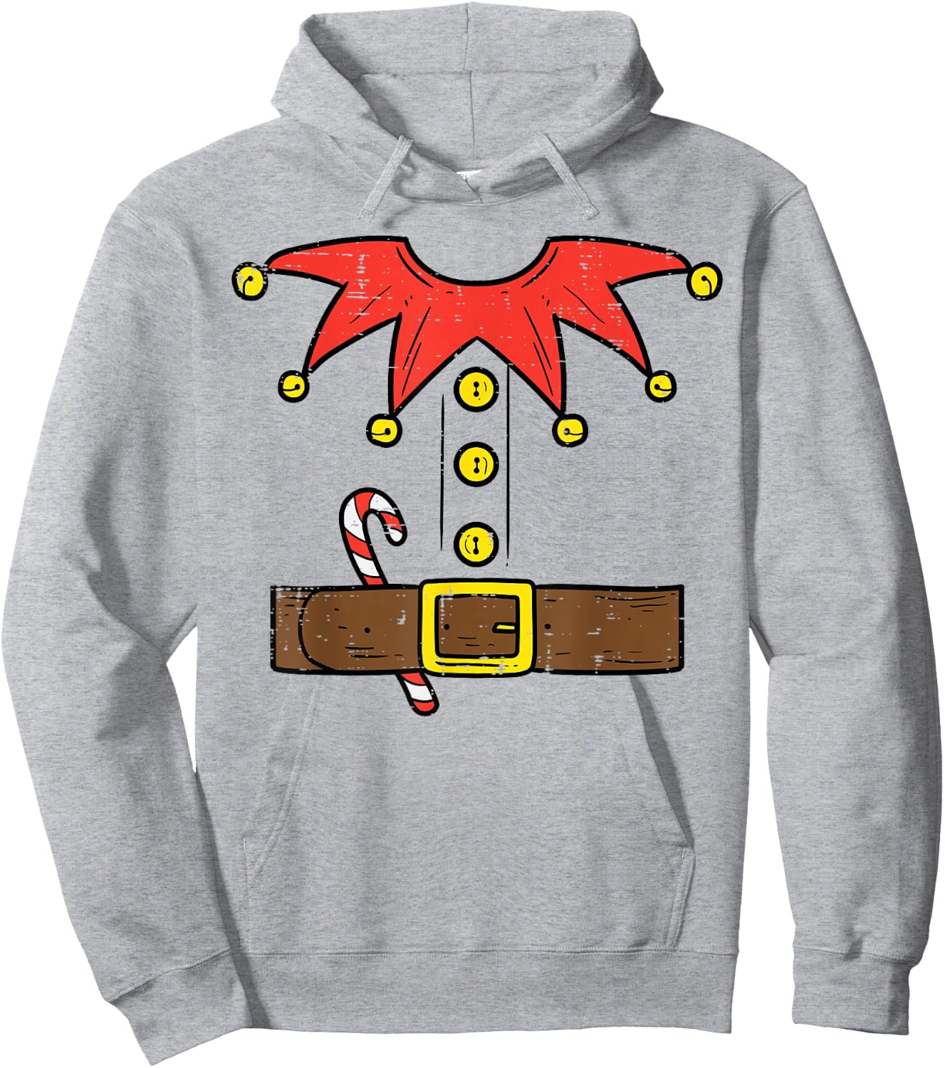 Elf Costume Christmas For Boys Kids Toddler Men Xmas Hoodie - Hoodie | Ash