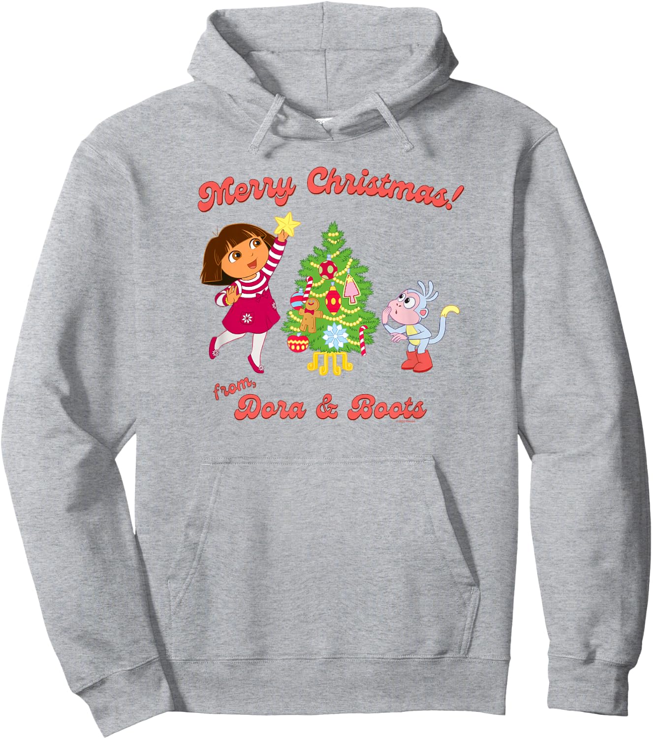 Dora the Explorer Happy Holidays from Dora and Boots Hoodie - Hoodie | Ash