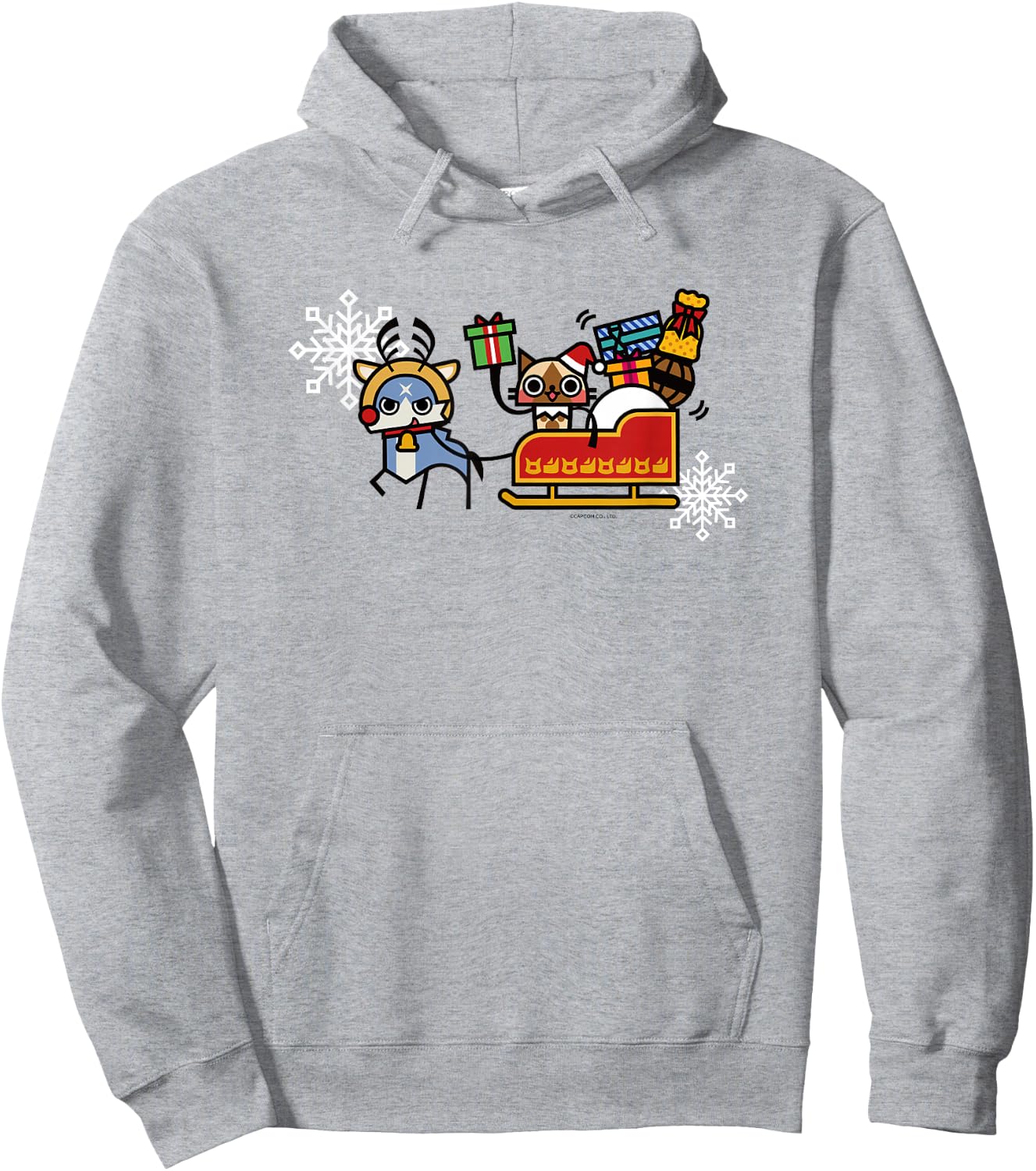 Monster Hunter Rise: Sunbreak Palamute＆Palico Christmas (A) Hoodie - Hoodie | Ash