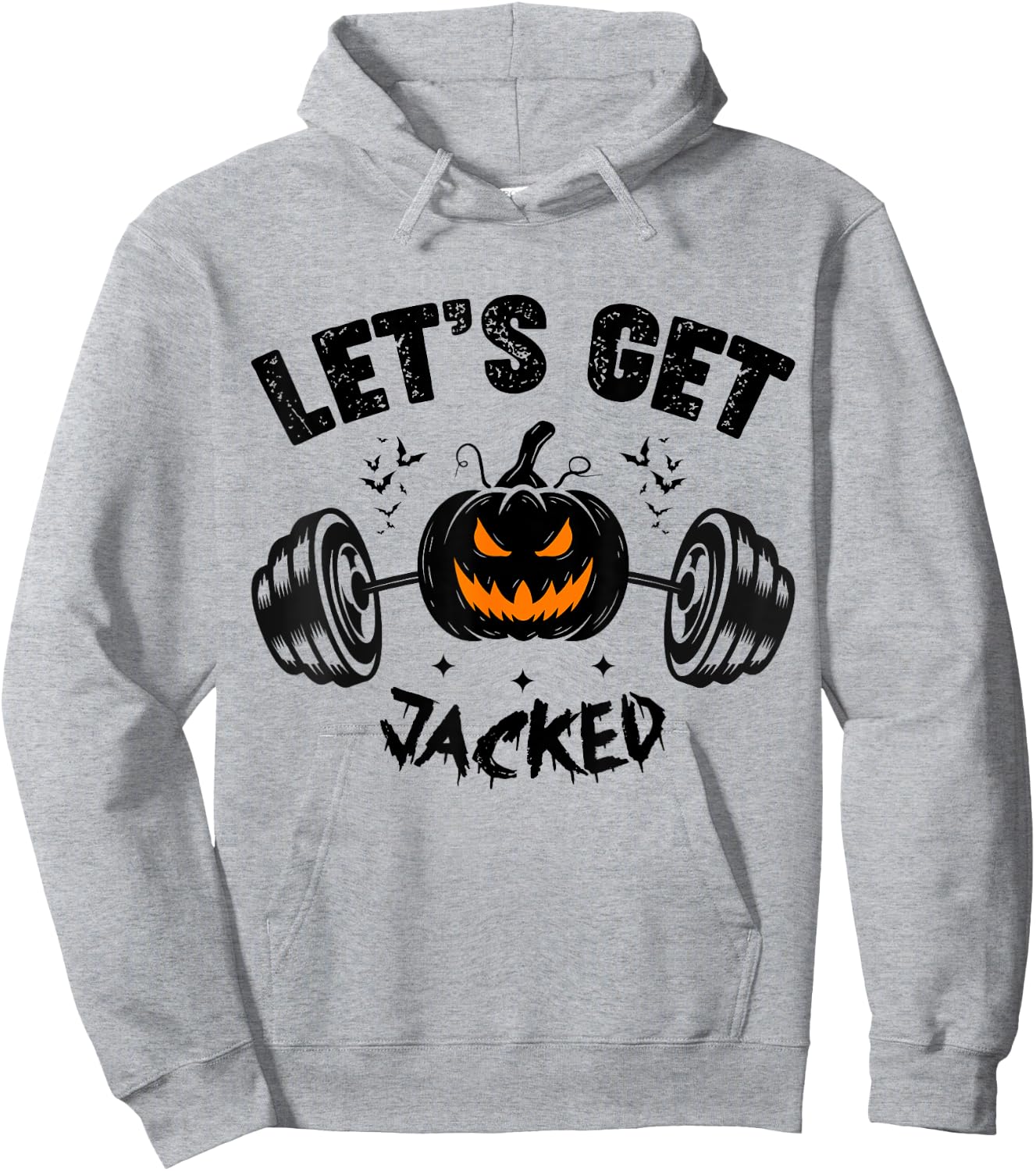Funny Quote For Guy's Halloween Gym Training Pumpkin Holiday Hoodie - Hoodie | Ash