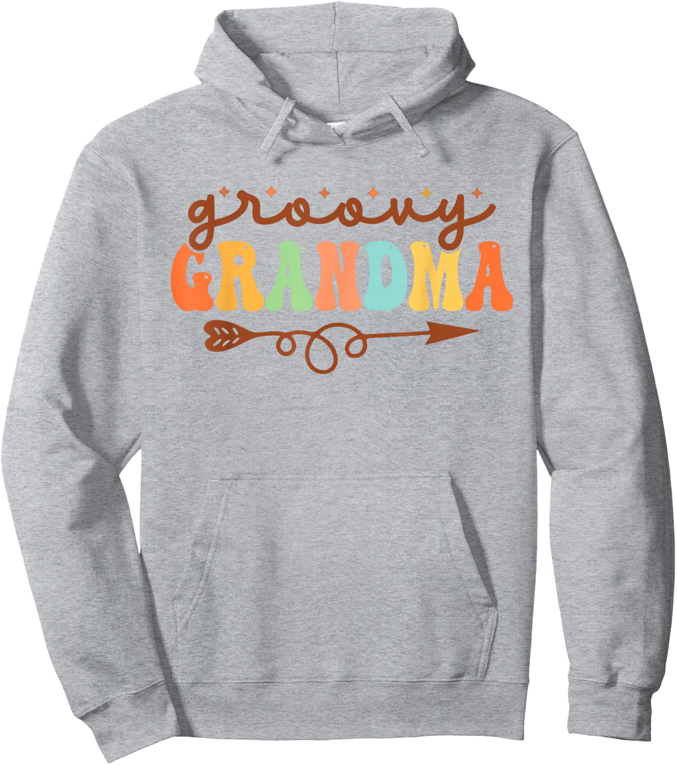 Groovy Grandma Retro Groovy Grandmother Family Matching Hoodie - Hoodie | Ash