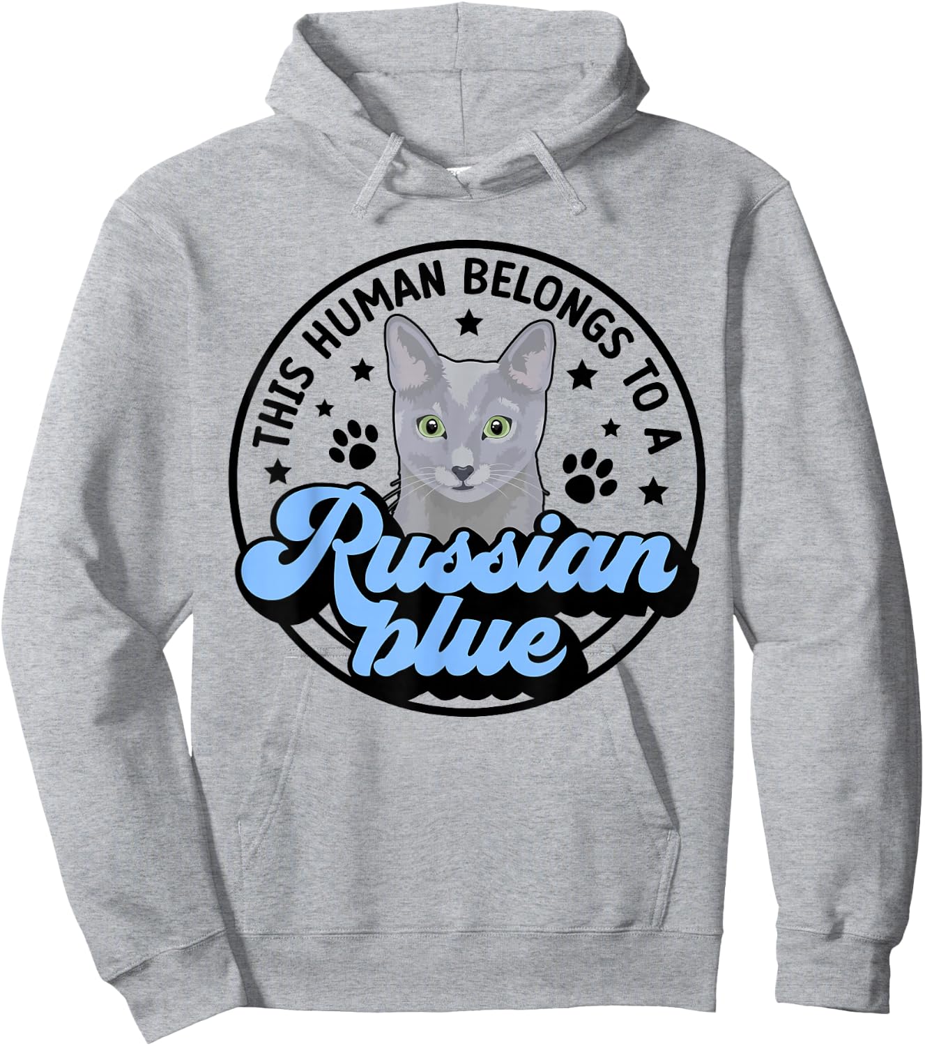 Human Belongs To Russian Blue Cat Owner Russian Blue Cat Mom Hoodie - Hoodie | Ash