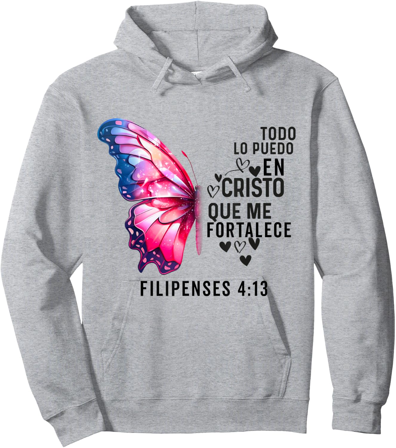 Camiseta Cristiana Para Mujer En Espanol Spanish Cristiano Hoodie - Hoodie | Ash