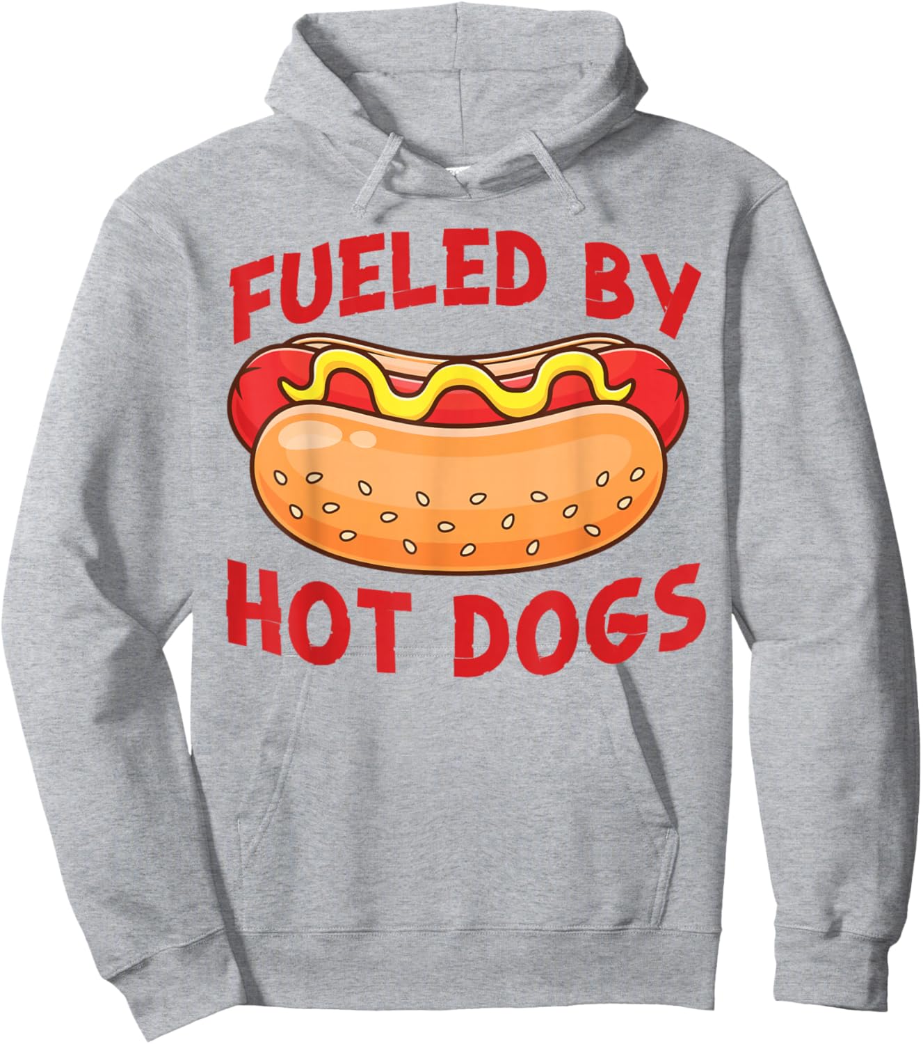 Hot Dog Adult Fueled By Hot Dogs Hoodie - Hoodie | Ash