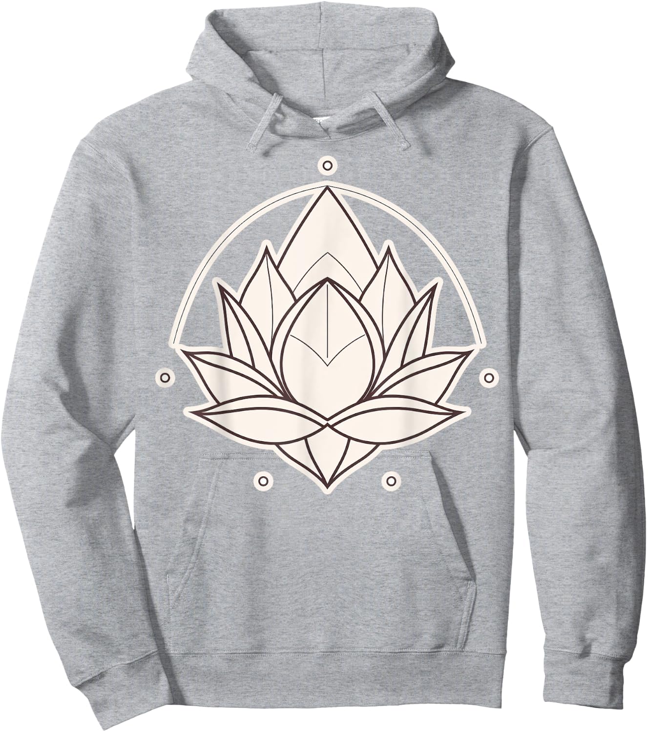 Spiritual Zen Lotus Flowers on simple Lotus Flower Hoodie - Hoodie | Ash