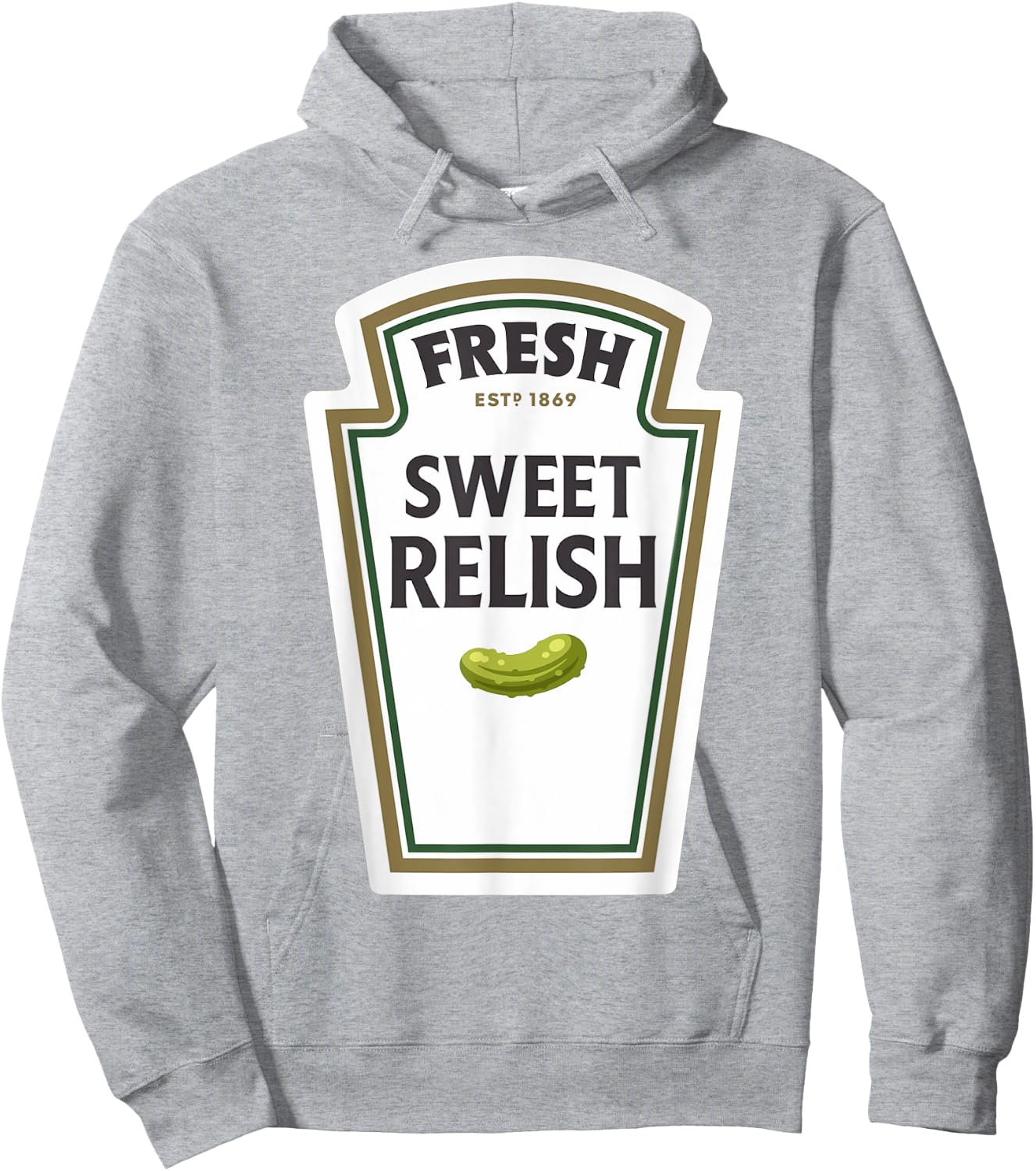 Halloween Matching Costume Fresh Sweet Relish Bottle Label Hoodie - Hoodie | Ash