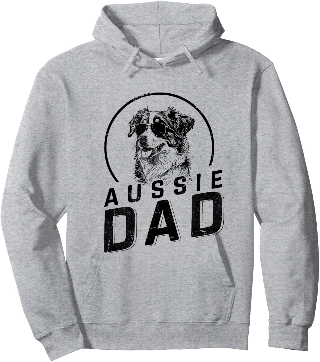 Aussie Dad Dog Owner Gifts Funny Dog Dad Christmas Hoodie - Hoodie | Ash