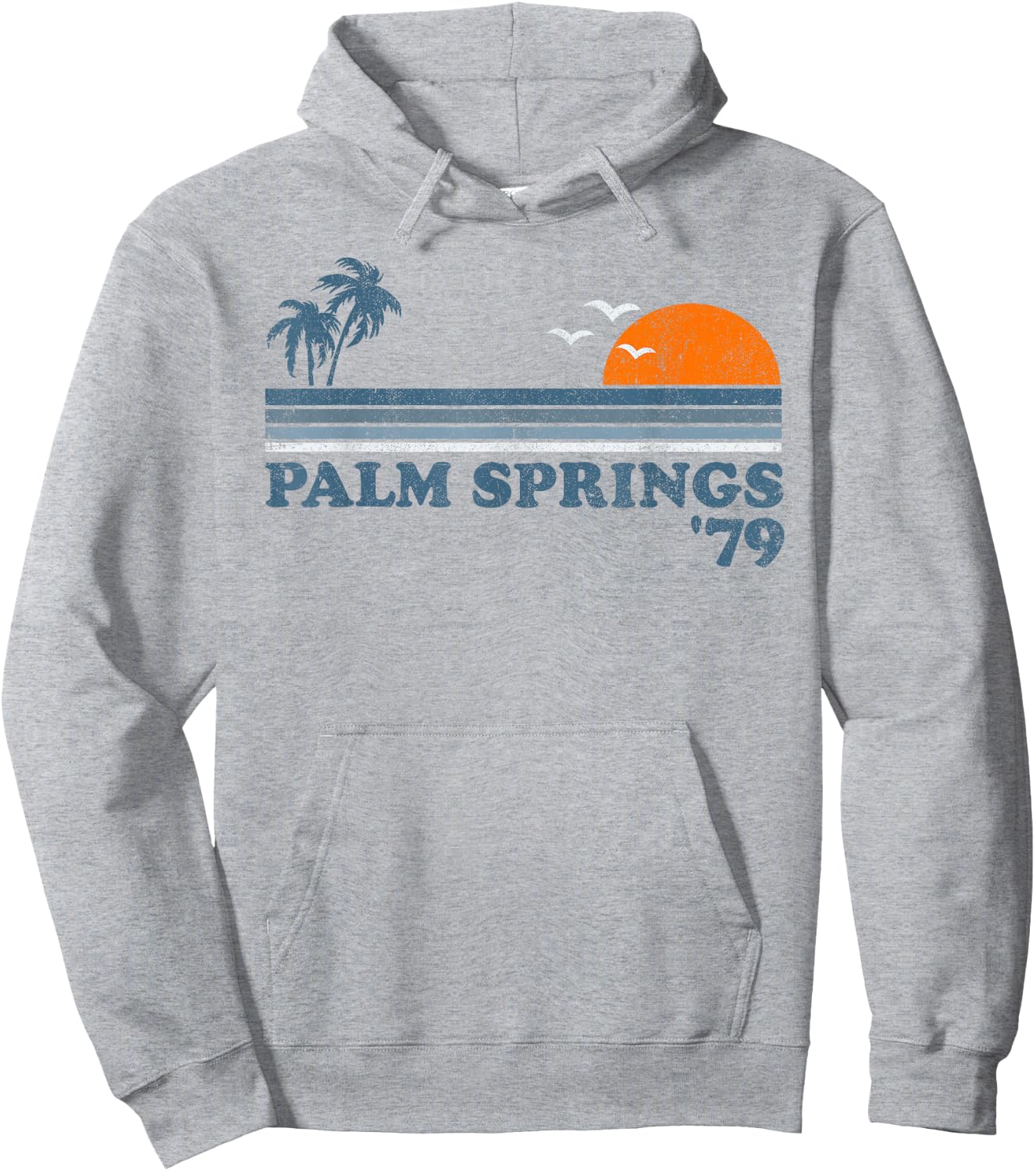 Vintage Palm Springs Beach California Retro Surfing 70s Gift Hoodie - Hoodie | Ash