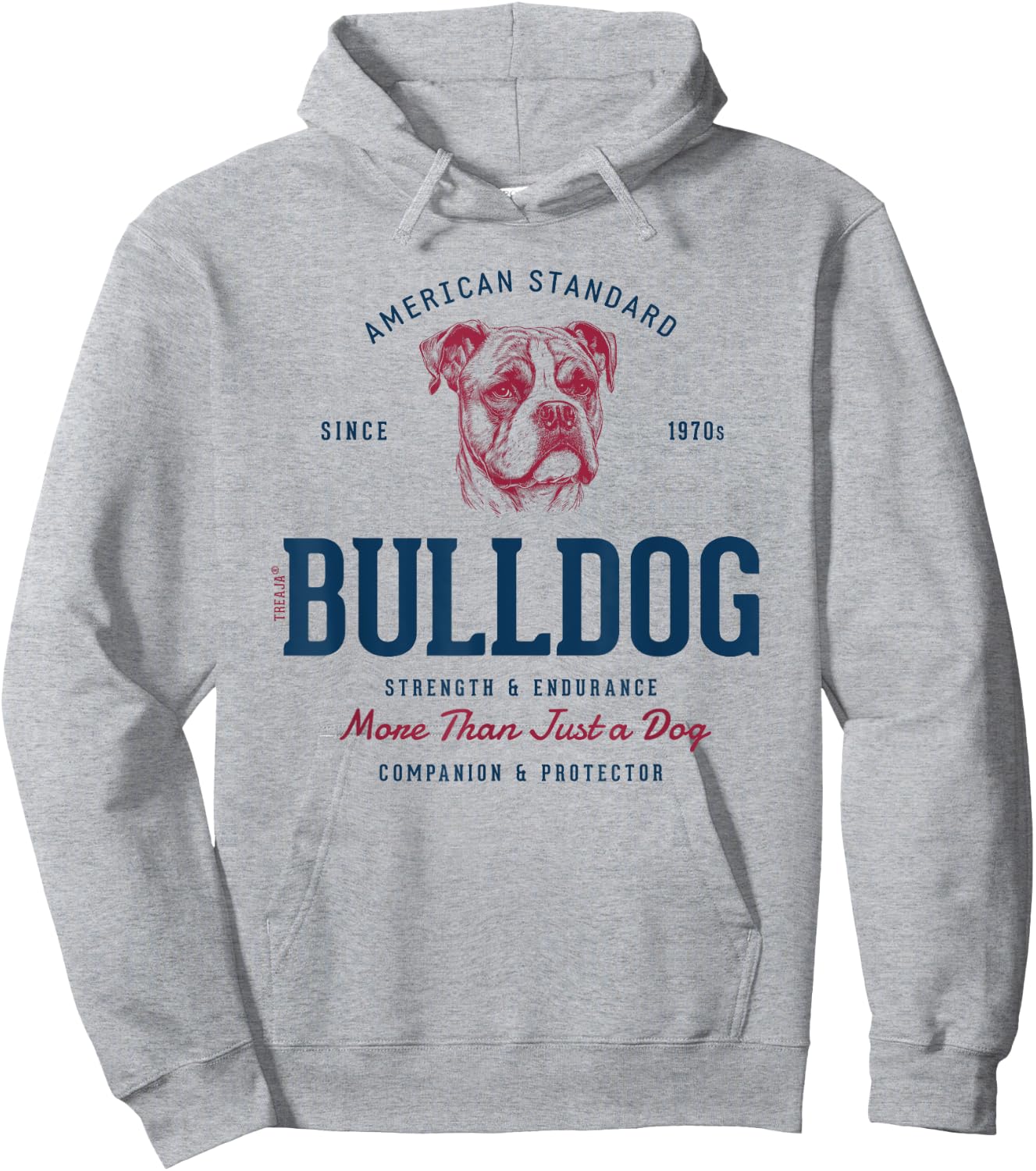 Retro Styled Vintage American Bulldog Women Kids Hoodie - Hoodie | Ash