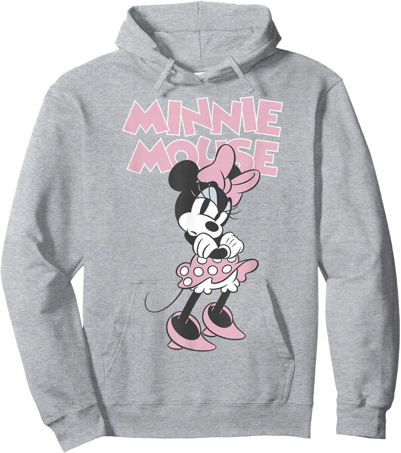 Disney Minnie Mouse Sassy Attitude Classic Vintage Logo Hoodie - Hoodie | Ash