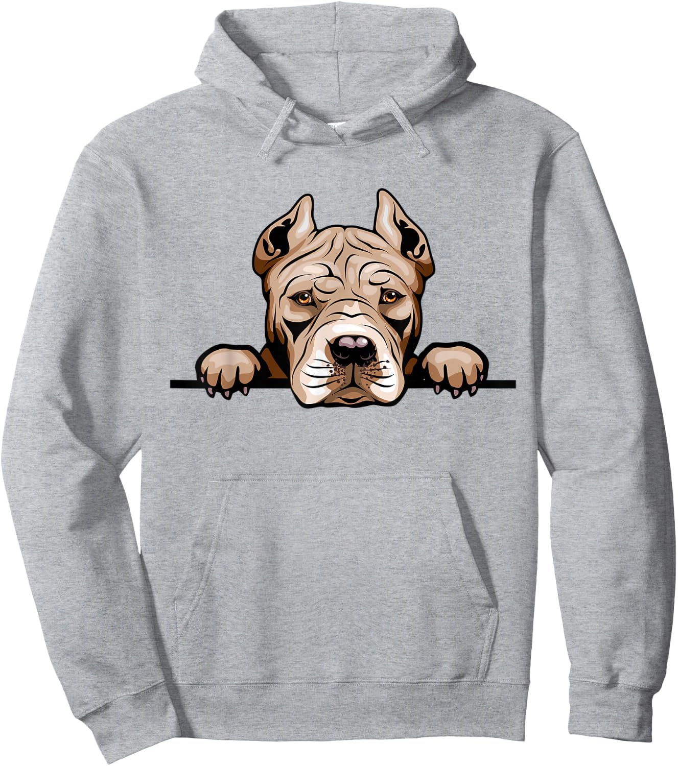Pit Bull Dog Breed Popping Up Fun Pit Bull Owner Hoodie - Hoodie | Ash