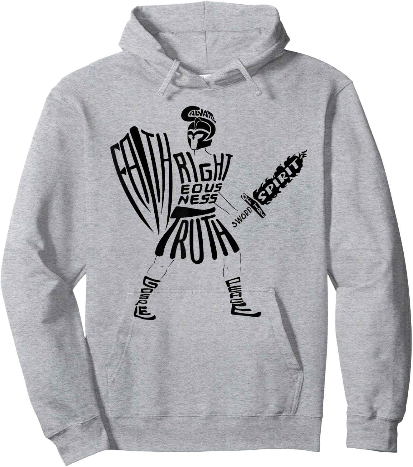 Armor Of God, Belt of Truth, Sword of the Spirit Hoodie - Hoodie | Ash