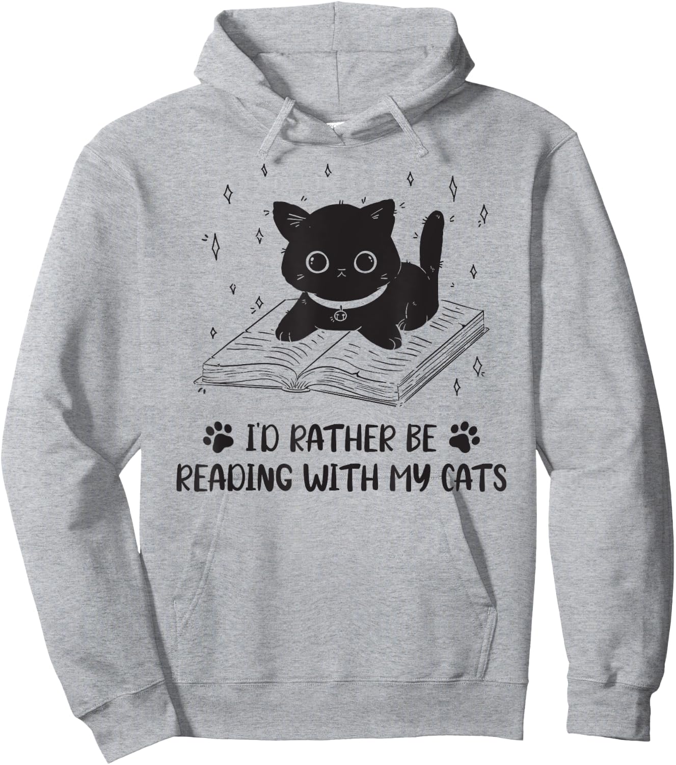 I'd rather be reading with my cat Book Nerd Librarian Hoodie - Hoodie | Ash