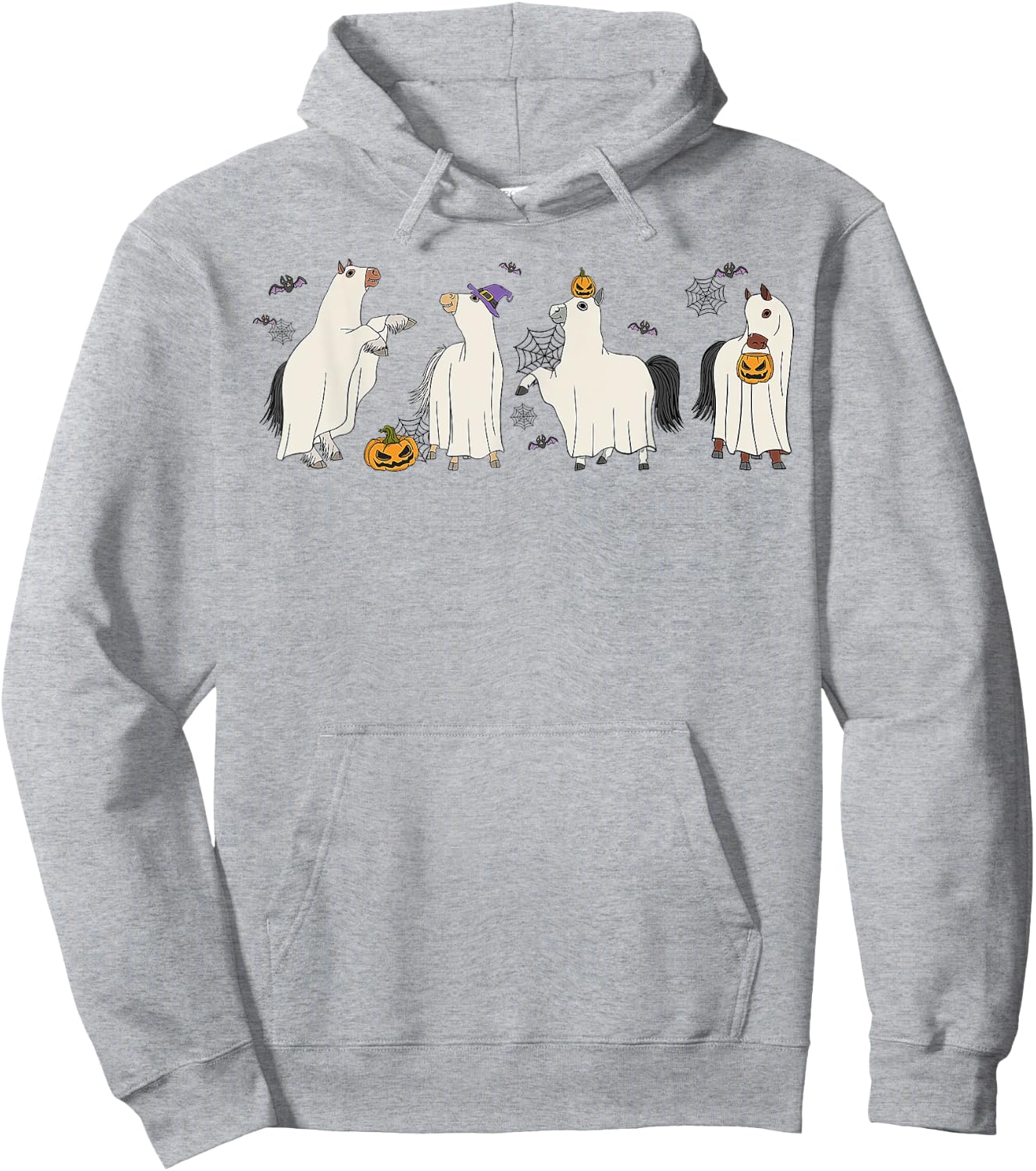Horse Ghost Halloween Funny Horse Cute Halloween Hoodie - Hoodie | Ash