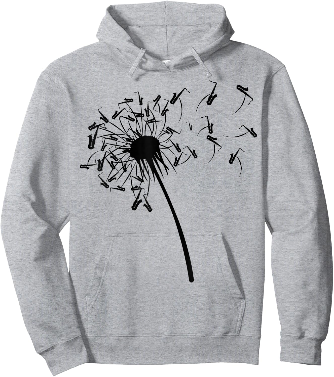 Dandelion Saxophone Shirt for Saxophonist | Saxophone Hoodie - Hoodie | Ash