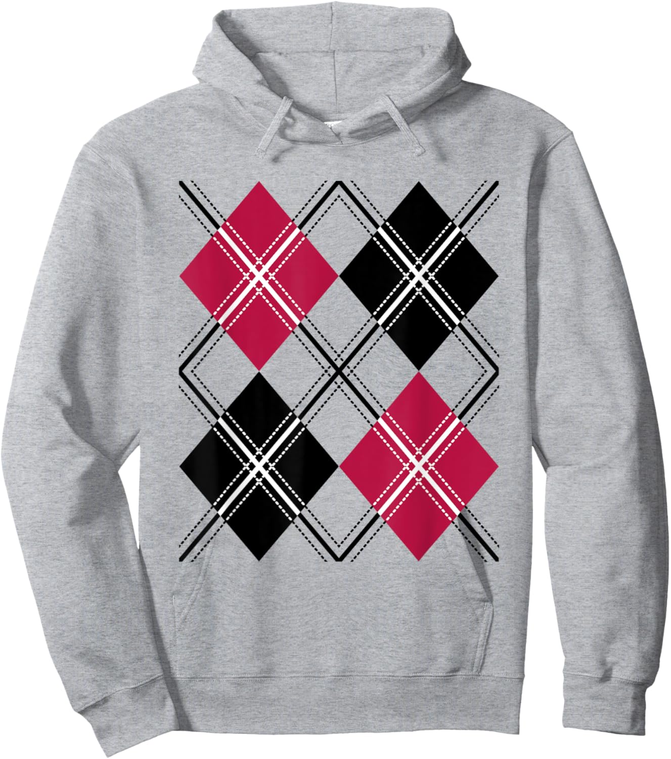 1950s Sock Hop Rockabilly 50s Clothes Rock and Roll Argyle Hoodie - Hoodie | Ash