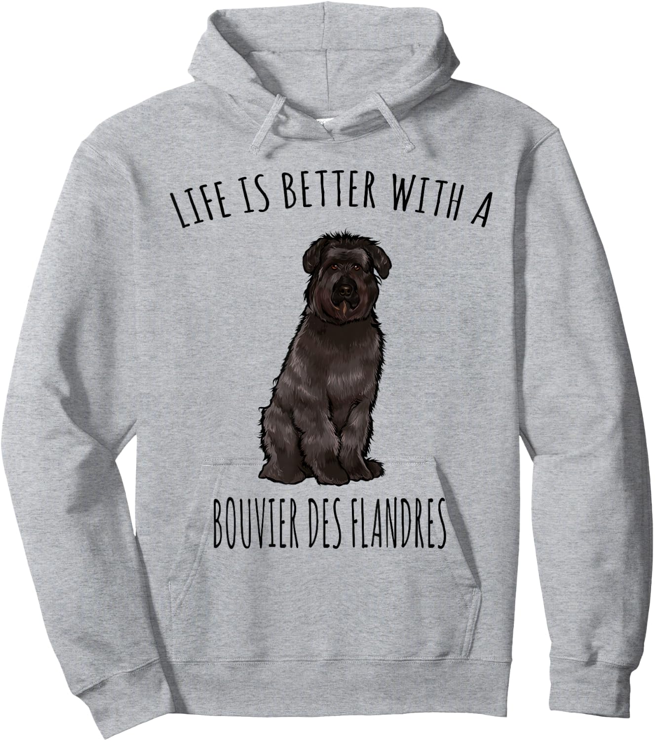 Life Is Better With A Bouvier des Flandres Dog Lover Hoodie - Hoodie | Ash
