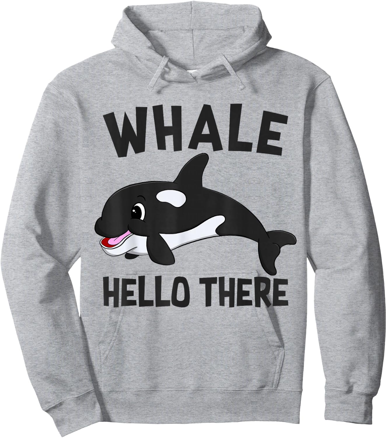 Cute Baby Whale Hello There Funny Orca Lover Gift Girls Boys Hoodie - Hoodie | Ash