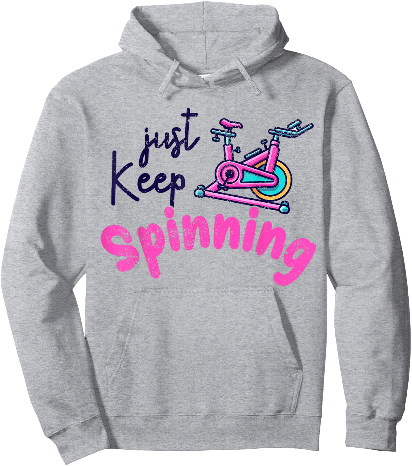 Spinning Class Indoor Rhythmic Cycling Spin Bike Workout Hoodie - Hoodie | Ash