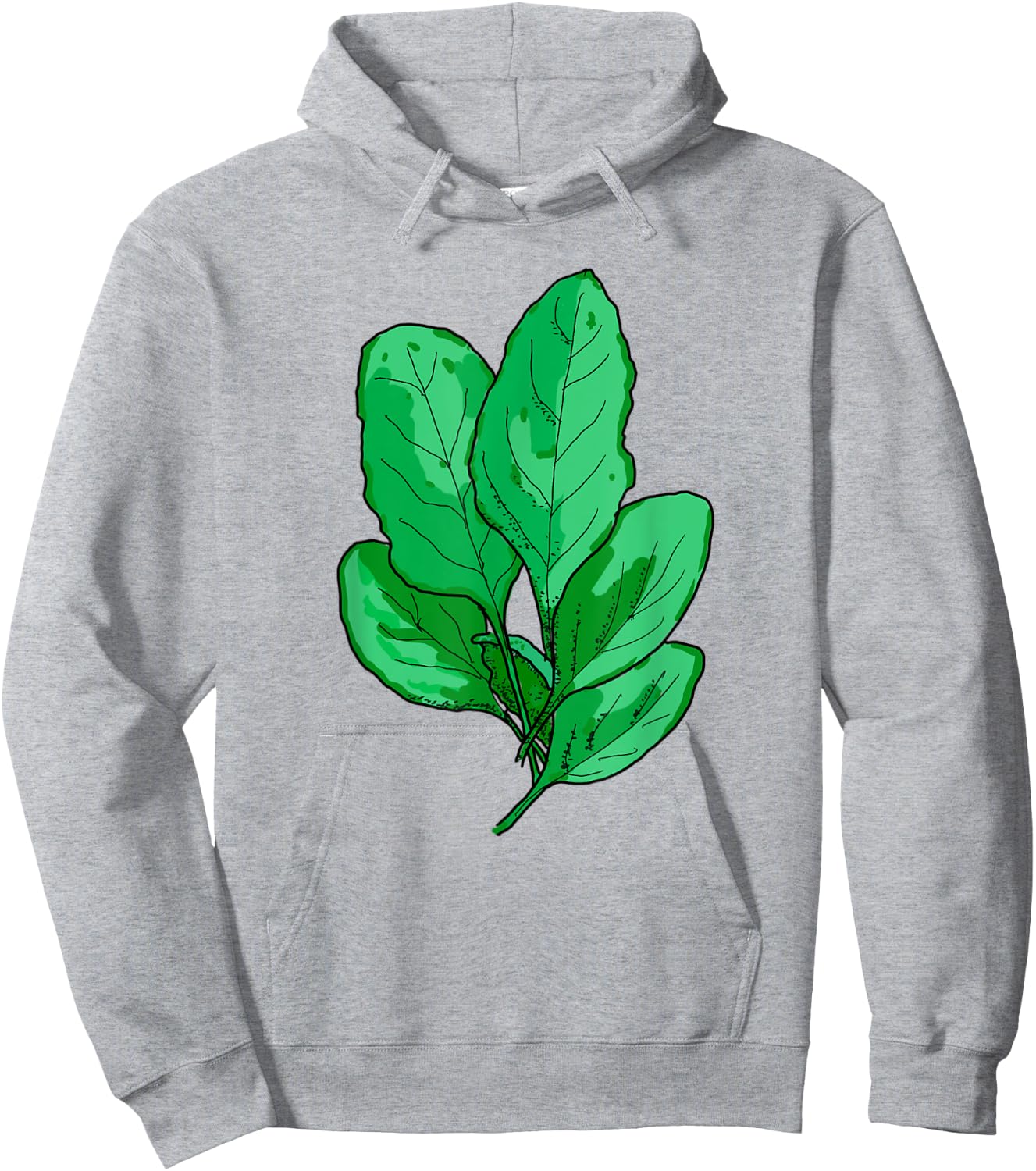 Spinach Halloween Costume Gardening Farming Green Veggie Hoodie - Hoodie | Ash