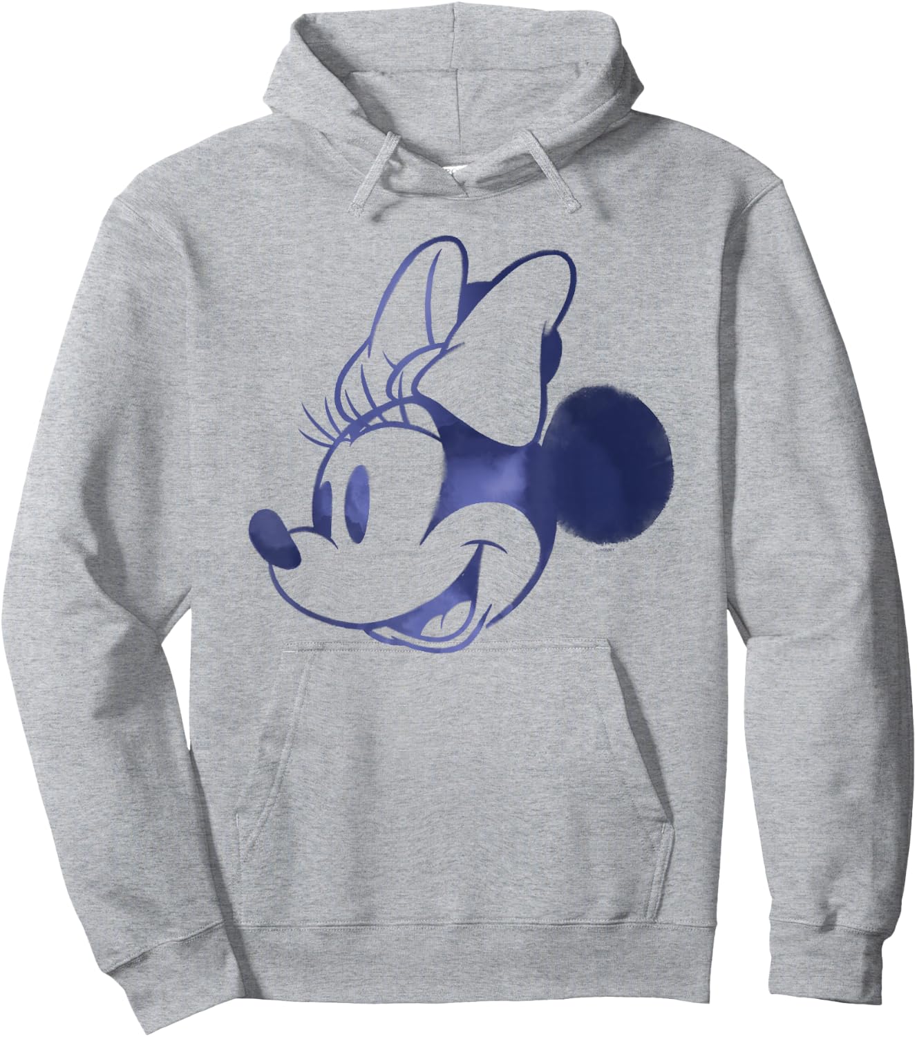 Disney Minnie Mouse Head Retro Vintage Classic Small Hoodie - Hoodie | Ash