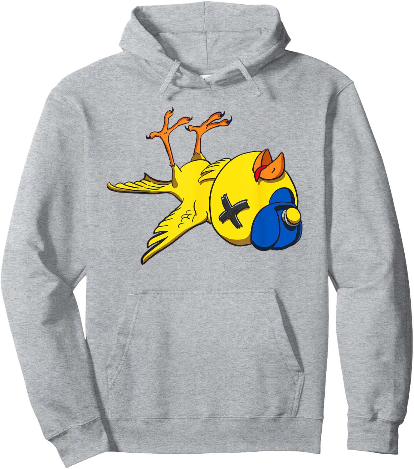 Canary in a Coal Mine Funny Bird & Miner Hard Hat Hoodie - Hoodie | Ash