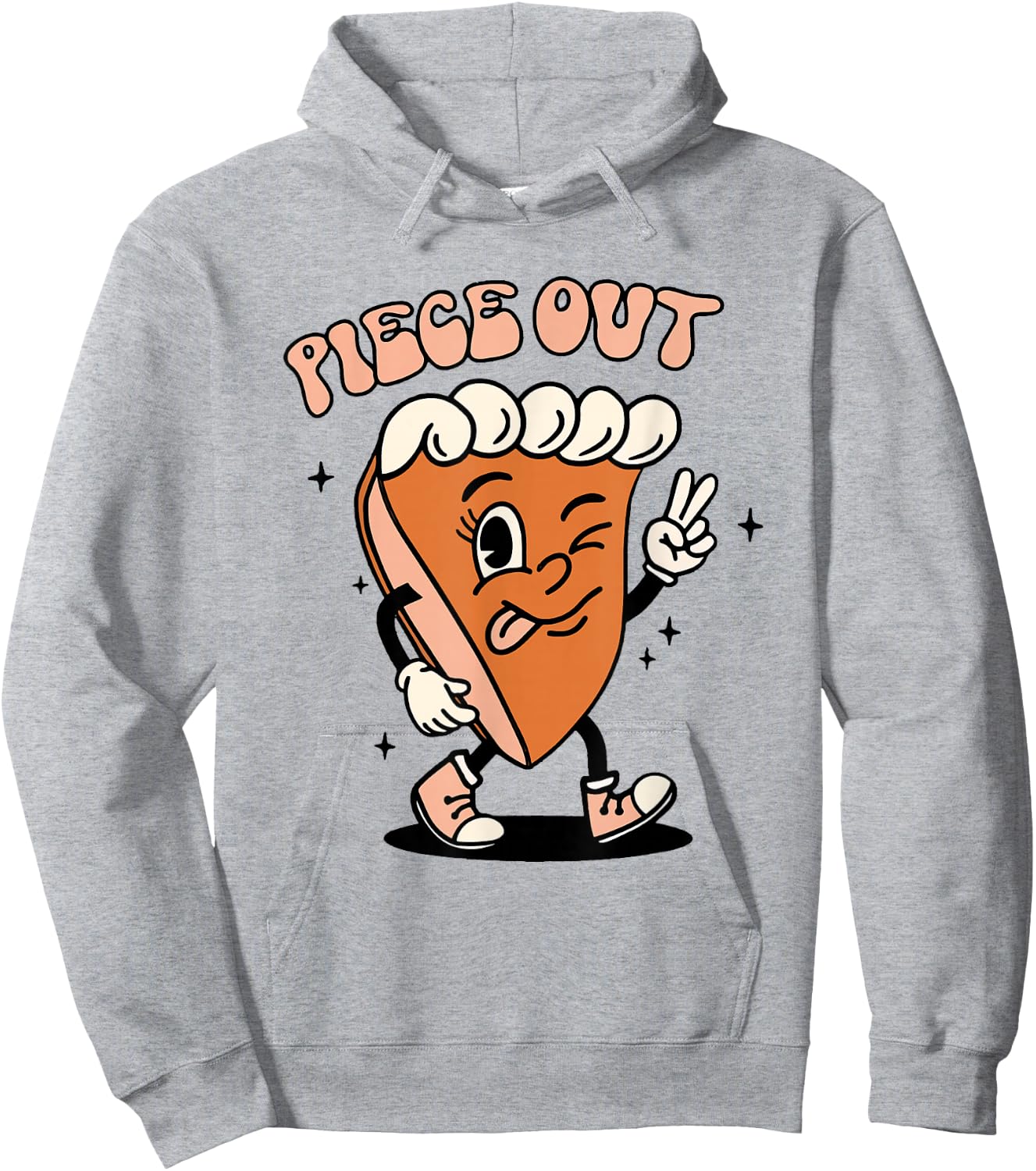 Vintage Piece Out Fall Autumn Funny Thanksgiving Pumpkin Pie Hoodie - Hoodie | Ash