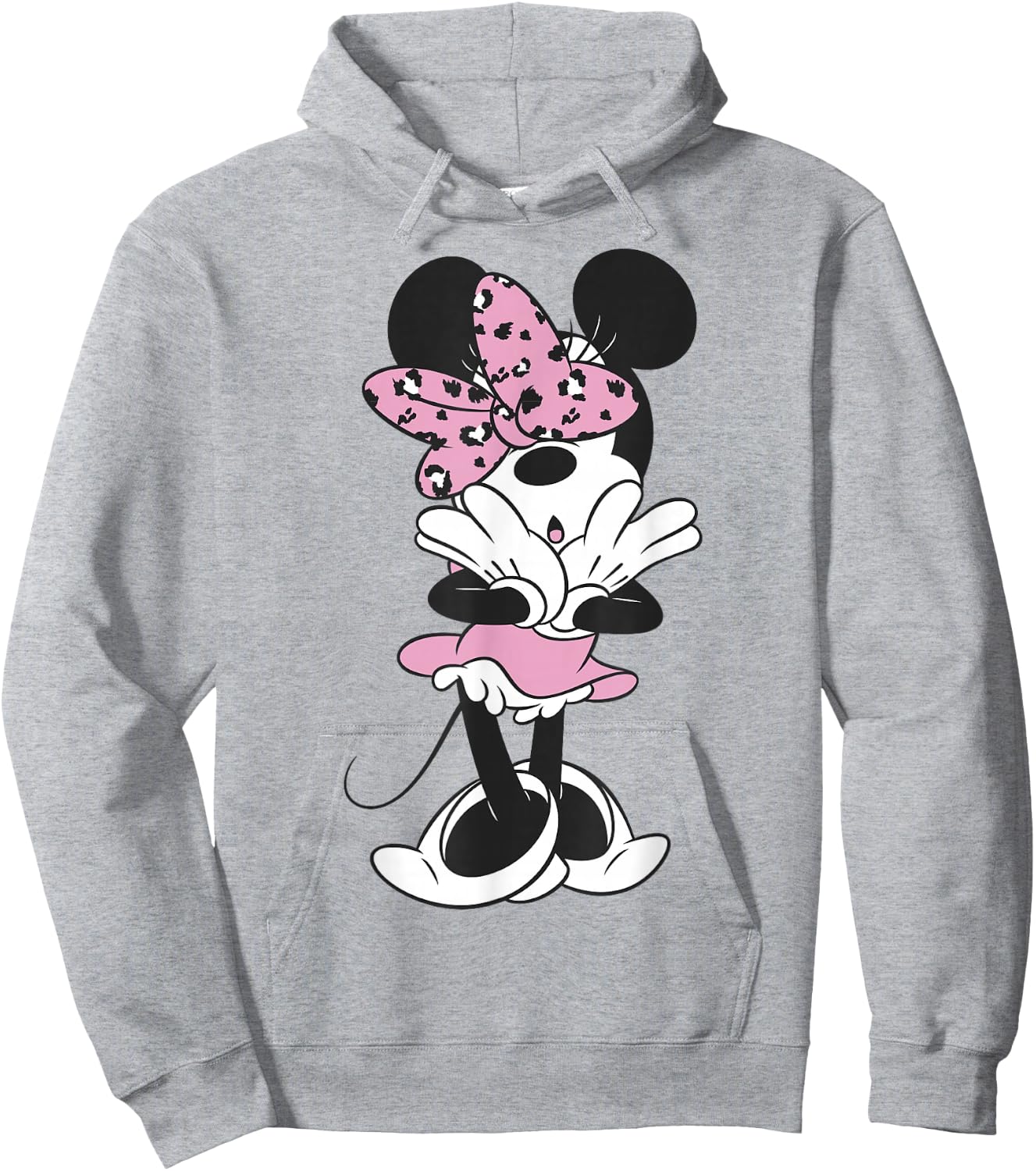 Disney Minnie Mouse Leopard Pink Bow Cutie Portrait Hoodie - Hoodie | Ash