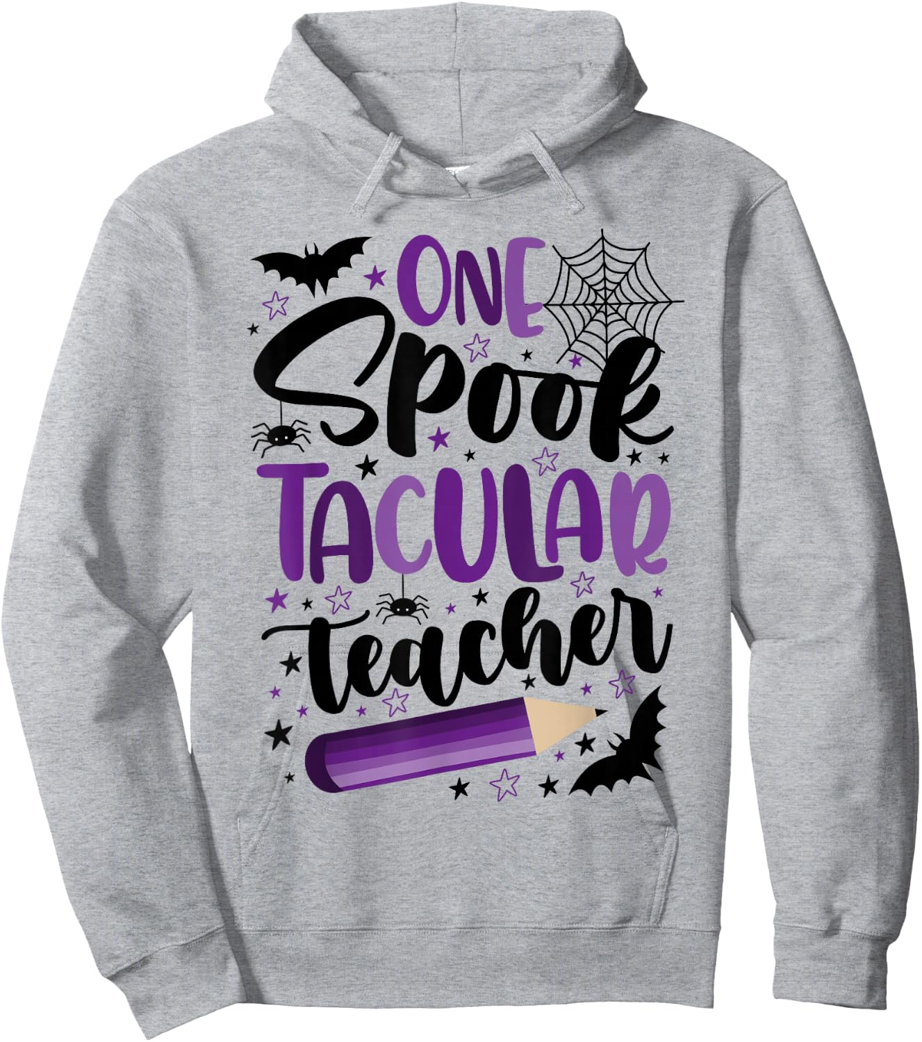 One Spooktacular Teacher Funny Halloween Teacher Classroom Hoodie - Hoodie | Ash