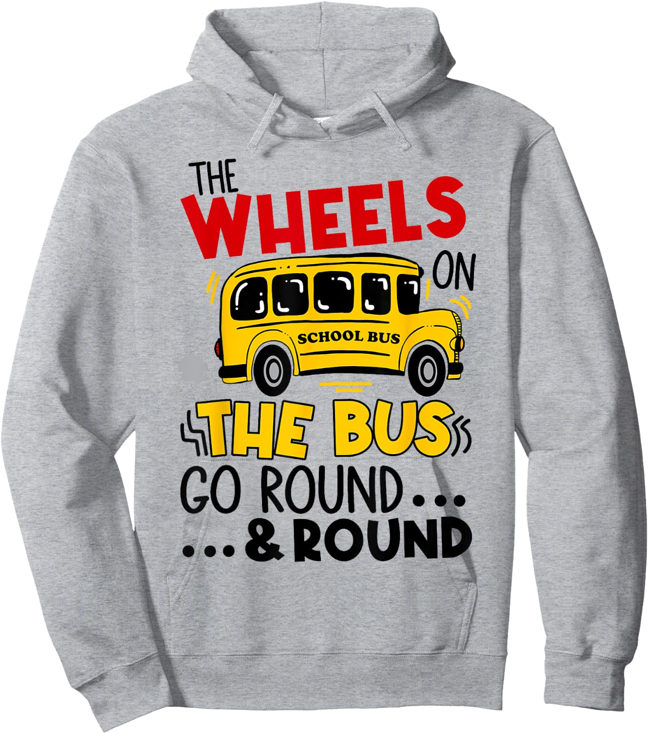 Back To School Funny The WHEELS On The BUS Toddler Kids Boys Hoodie - Hoodie | Ash