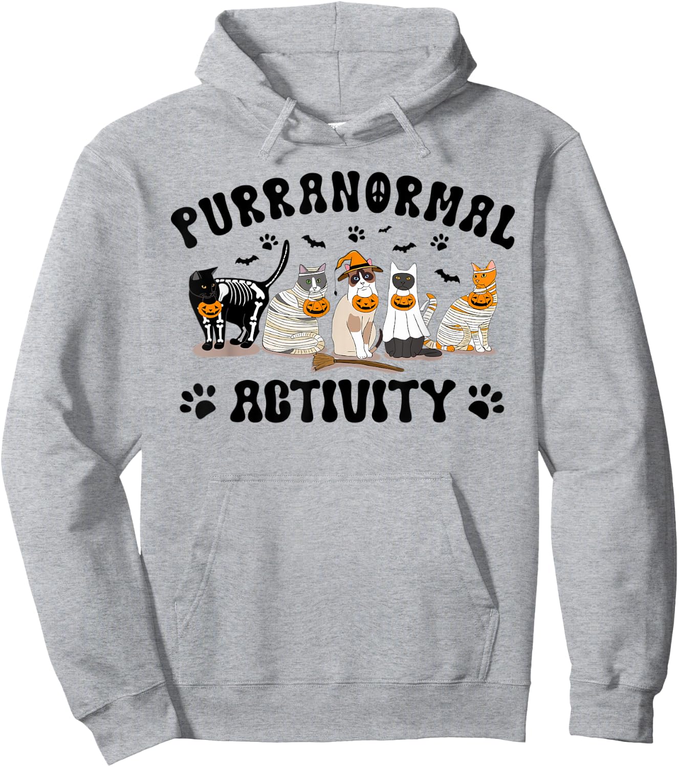 halloween cat paranormal activity ghost spooky seaso Women Hoodie - Hoodie | Ash