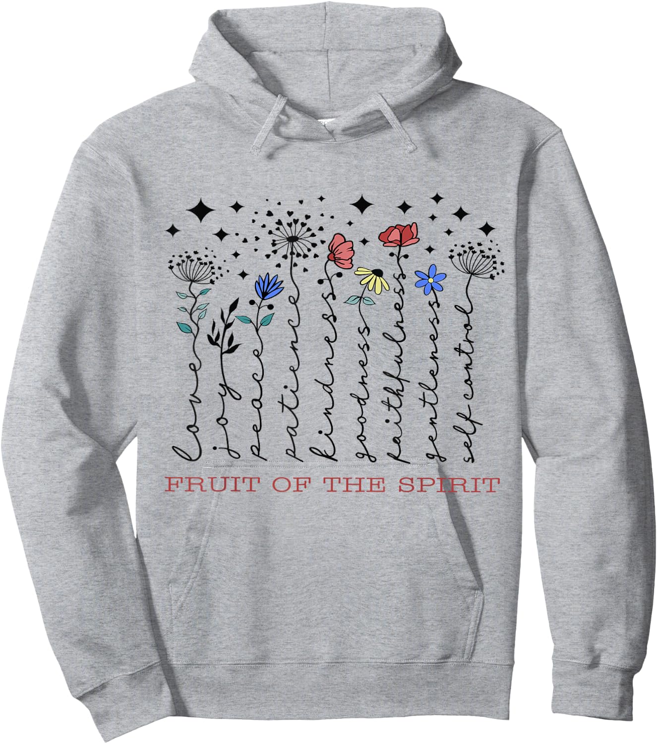 Fruit Of The Spirit Christian Religious Bible Verse Flowers Hoodie - Hoodie | Ash