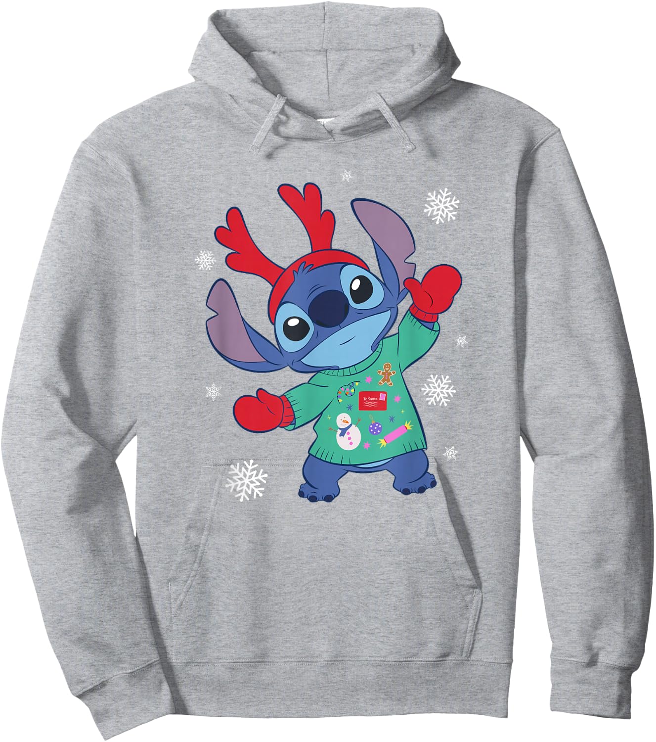 Disney Lilo & Stitch Christmas Outfit Celebration Hoodie - Hoodie | Ash