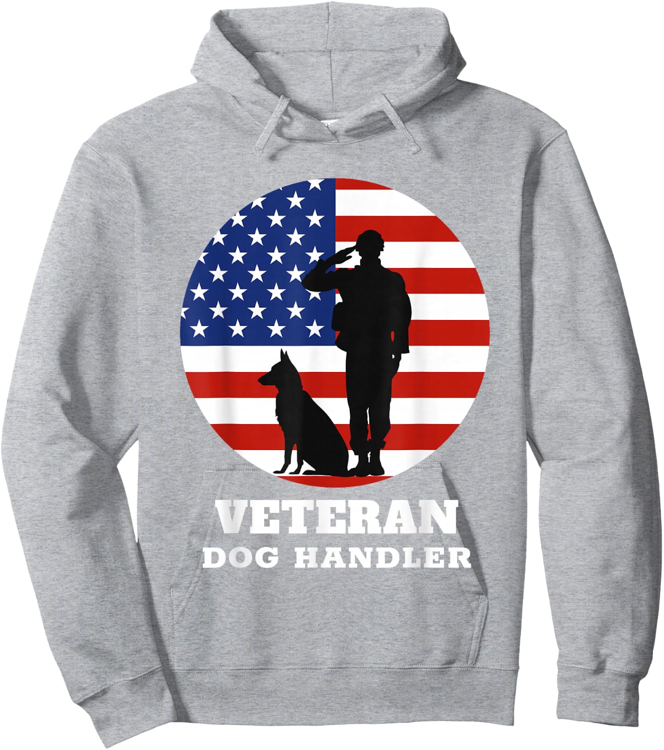 USA Veteran Dog Handler K9 Hoodie - Hoodie | Ash