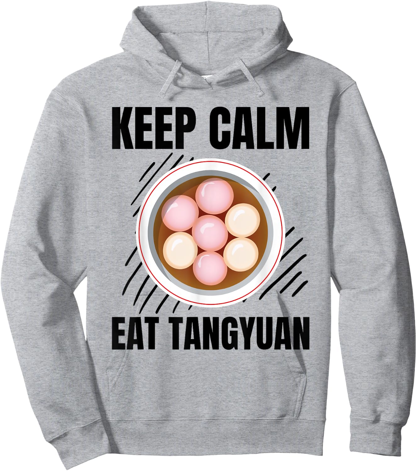Keep Calm Eat Tangyuan Vintage Grunge Tangyuan Lover Hoodie - Hoodie | Ash