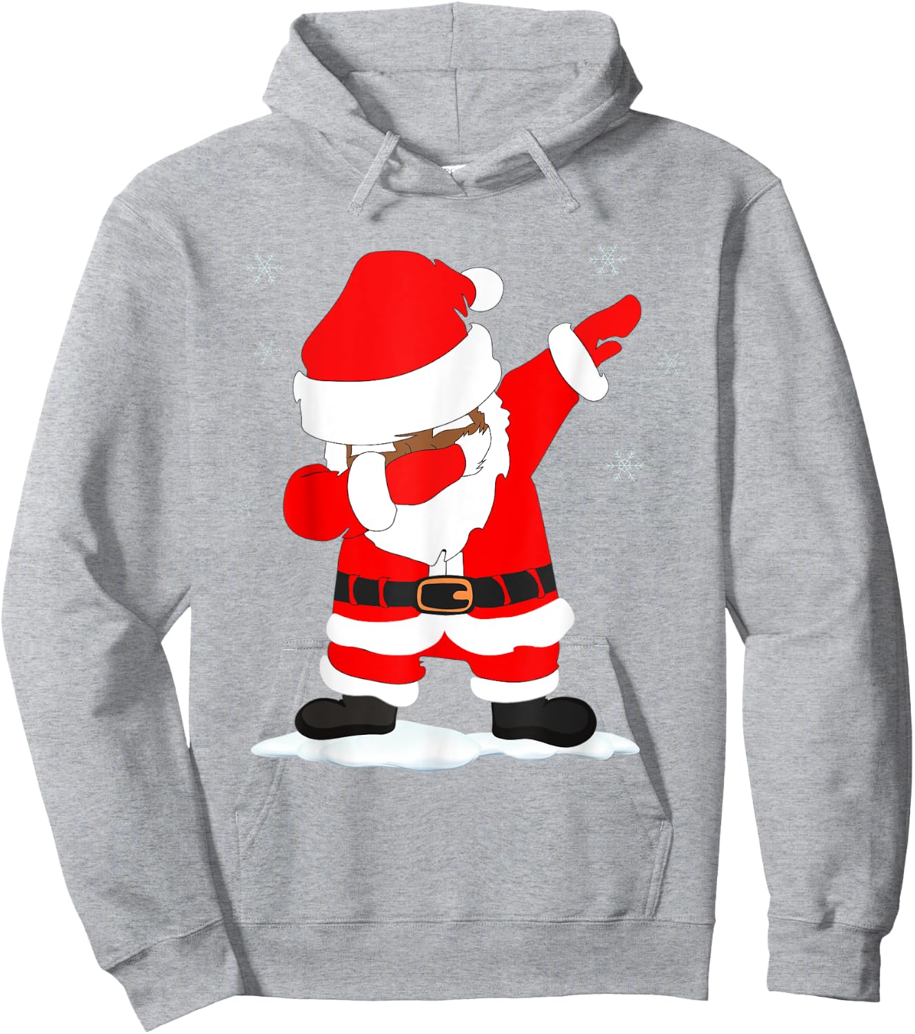 Funny Christmas Black Brown DABBING SANTA Hoodie - Hoodie | Ash