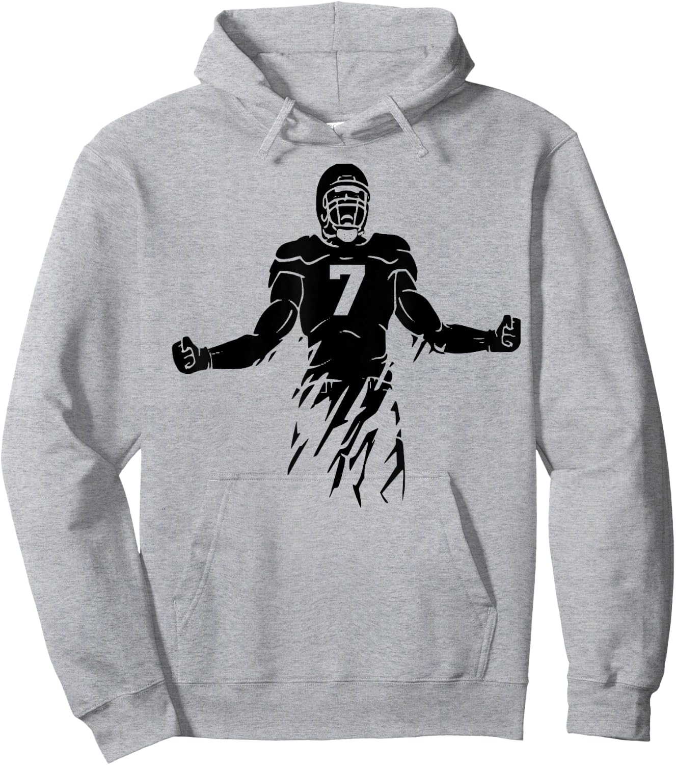 Football Number 7, My Favorite Football Players Number Hoodie - Hoodie | Ash