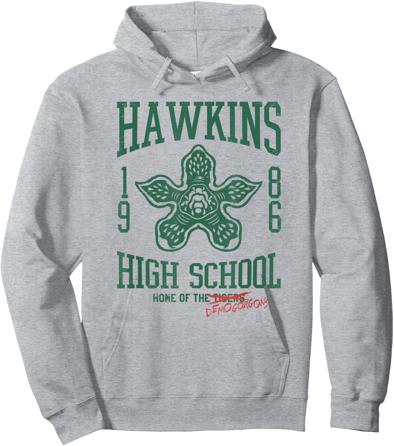 Stranger Things 4 Hawkins High School Demogorgon Collegiate Hoodie - Hoodie | Ash