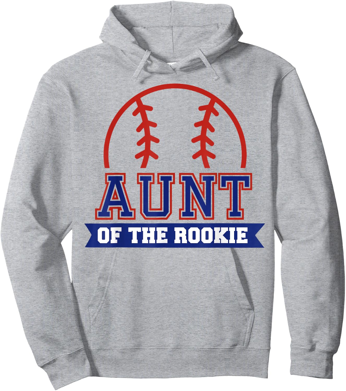 Aunt of Rookie 1st Birthday Baseball Theme Matching Party Hoodie - Hoodie | Ash