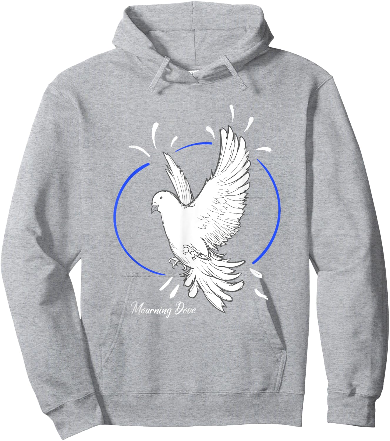 Beautiful Flying Peaceful White Mourning Dove Bird Hoodie - Hoodie | Ash