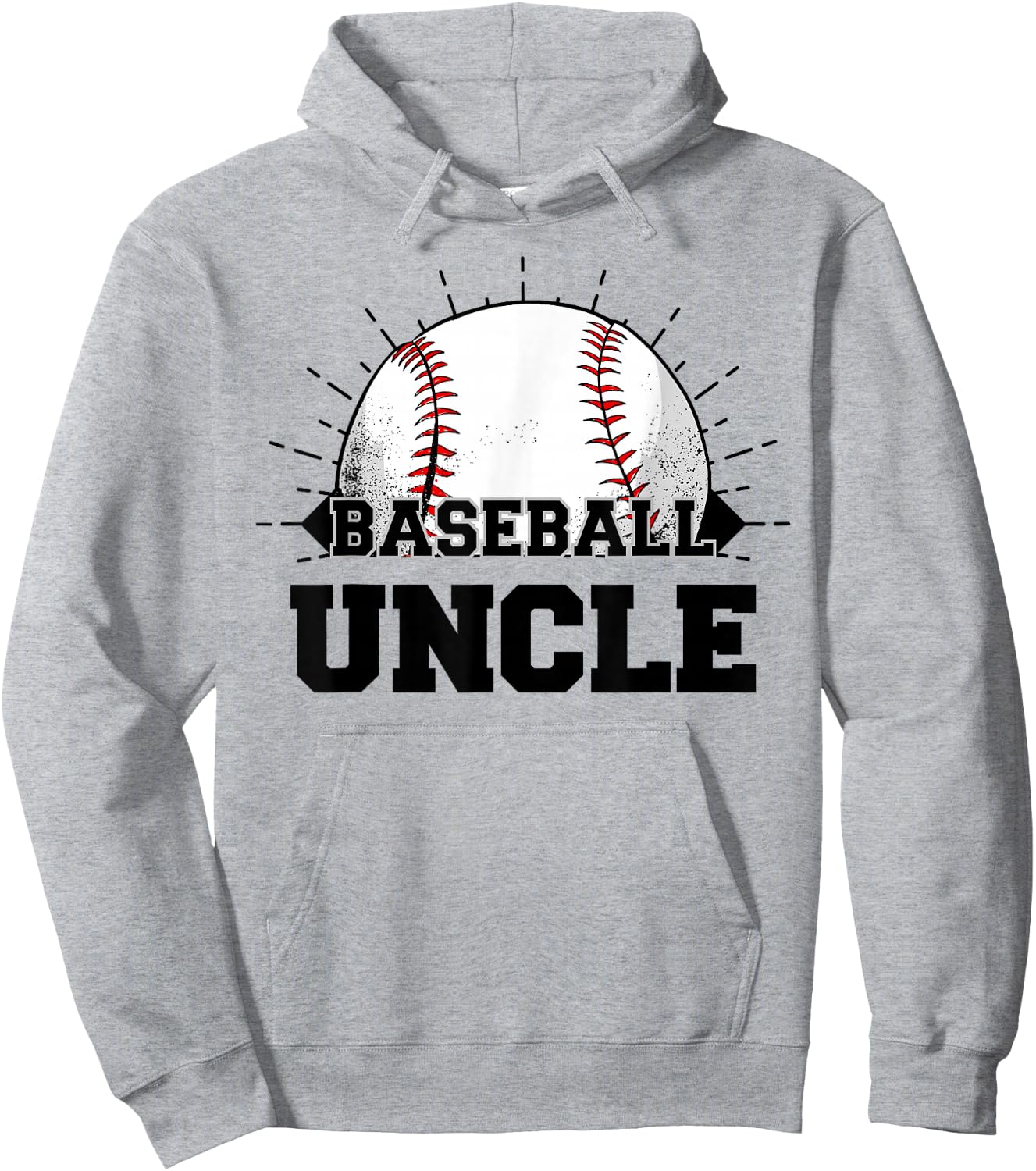 Game Day Baseball Uncle Hoodie - Hoodie | Ash