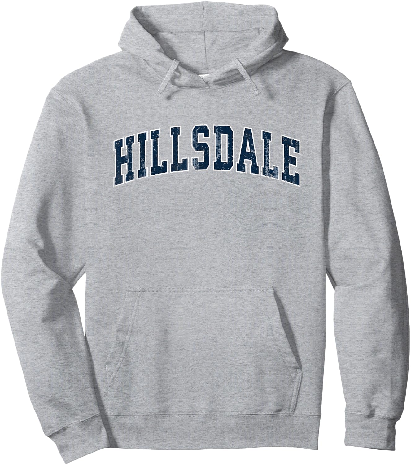 Hillsdale New Jersey NJ Vintage Sports Design Navy Design Hoodie - Hoodie | Ash